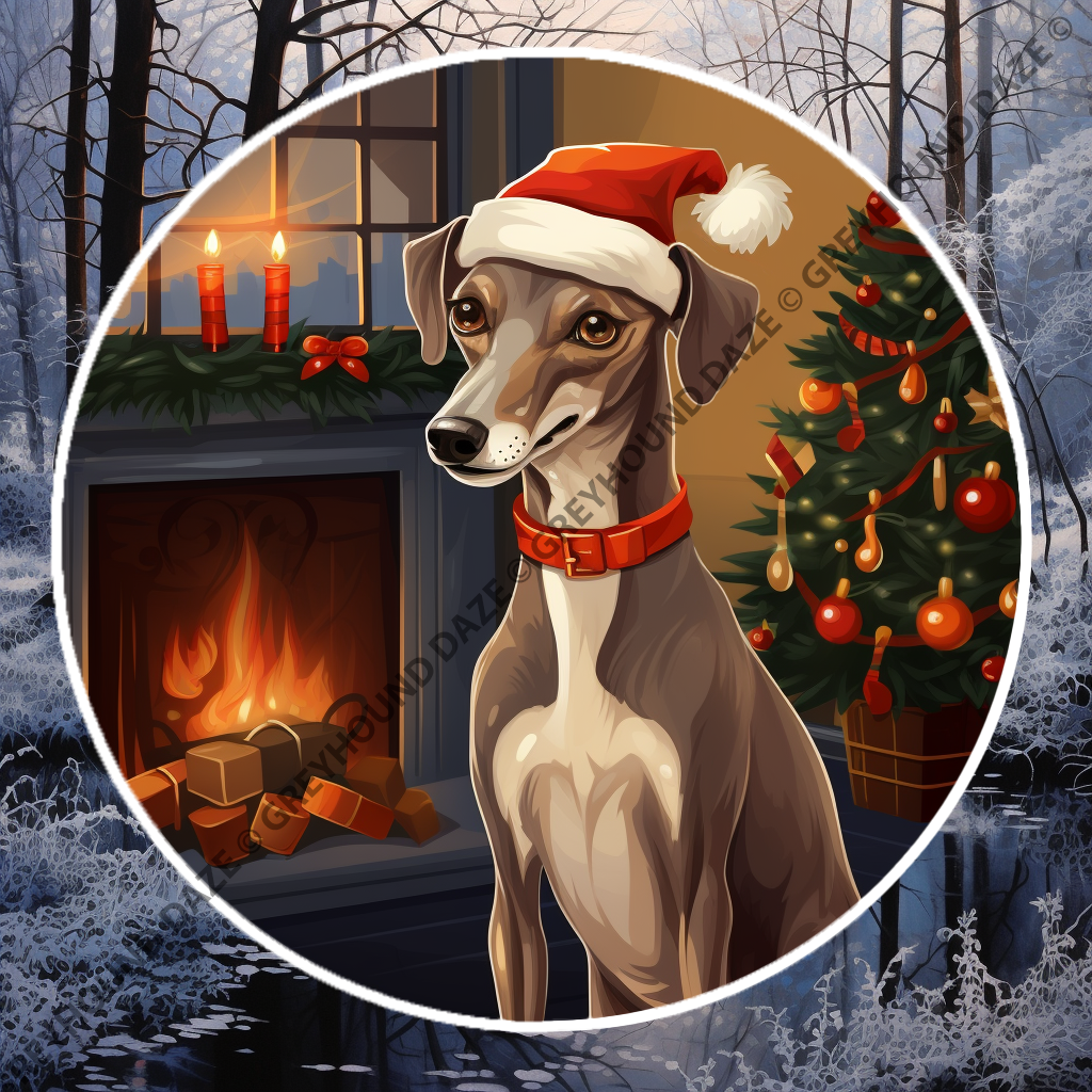 Whippet/Lurcher on Christmas Eve - Image 3